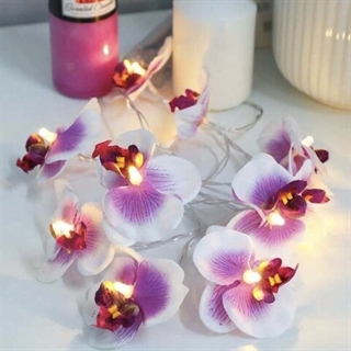 LED lyskæde med orkideer 